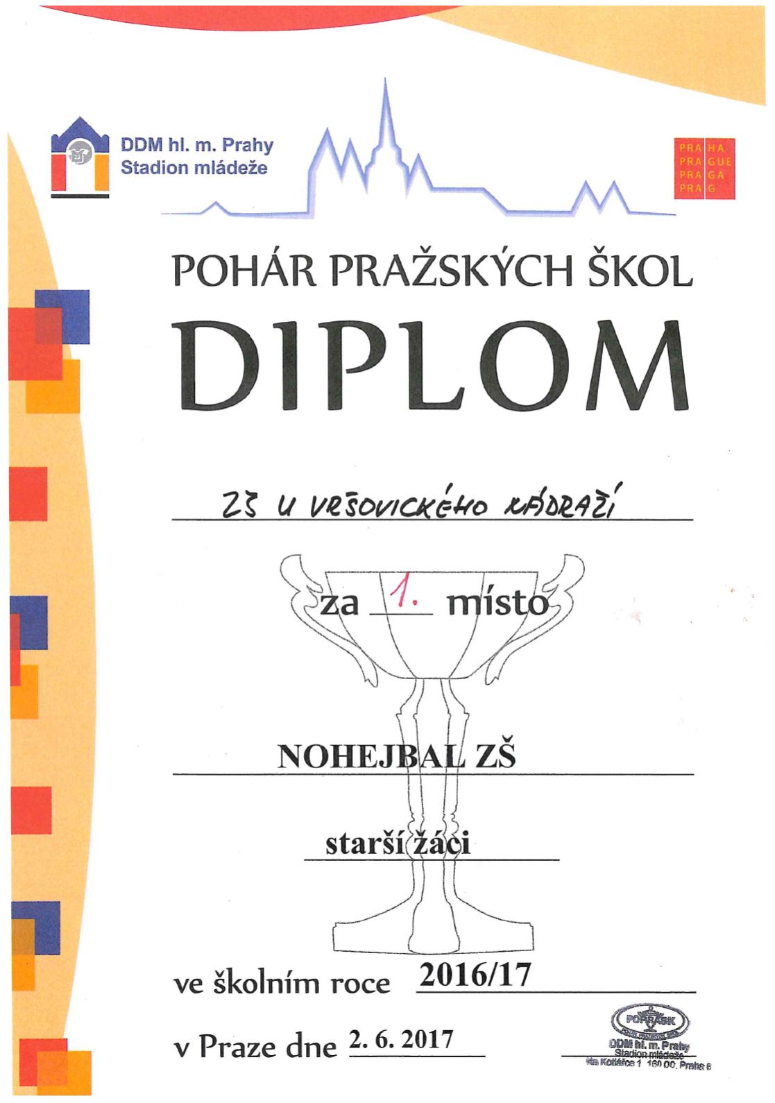 Diplom nohejbal 1.Praha.JPG
